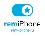 Логотип сервисного центра rem-iPhone