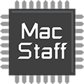 Логотип сервисного центра MacStaff